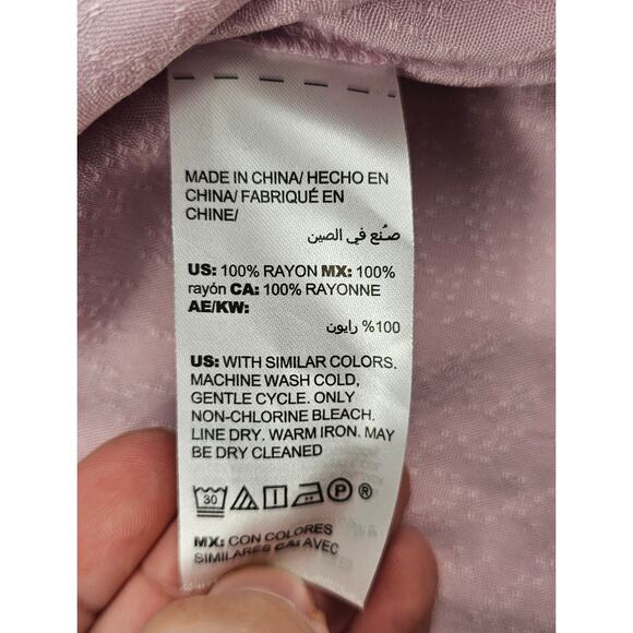 NWT Chicos 1 (M) pink Flutter sleeve shirt career casual comfort minimalist NEW - Picture 5 of 7